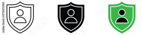User protection shield icon vector. Security and Privacy symbol. vector illustration.