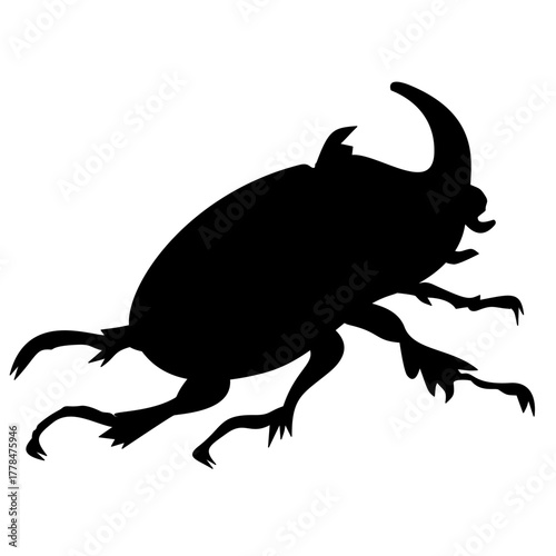 Rhinoceros Beetle Silhouette 