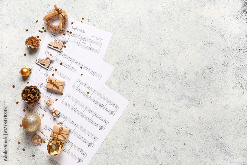 Composition with music shee...