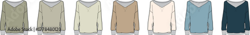 A Collection of V-Neck Sweaters in Various Earthy and Cool Tones