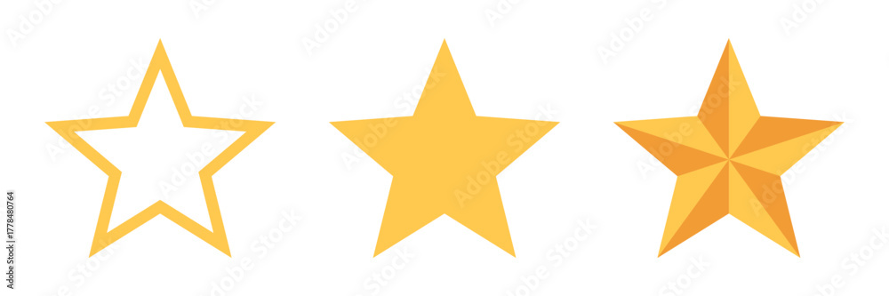 Obraz premium Star vector icon. Transparent PNG