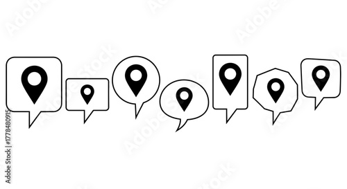 Location pin icons map pointer symbol gps navigation vector design