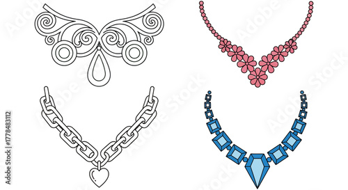Necklace jewelry fashion accessory style design collection art