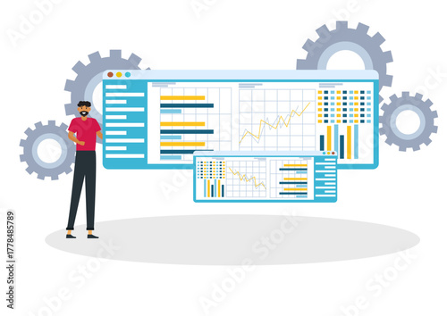 Data Analyst Vector Image 