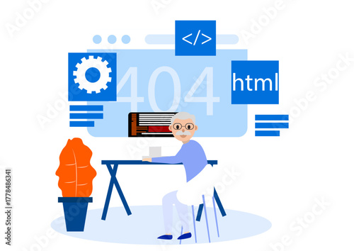 Senior Developer Vector Image  