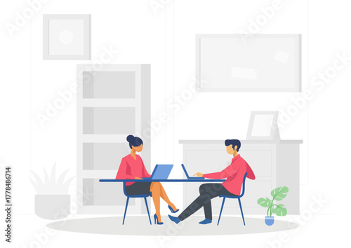 Employee Working Vector  