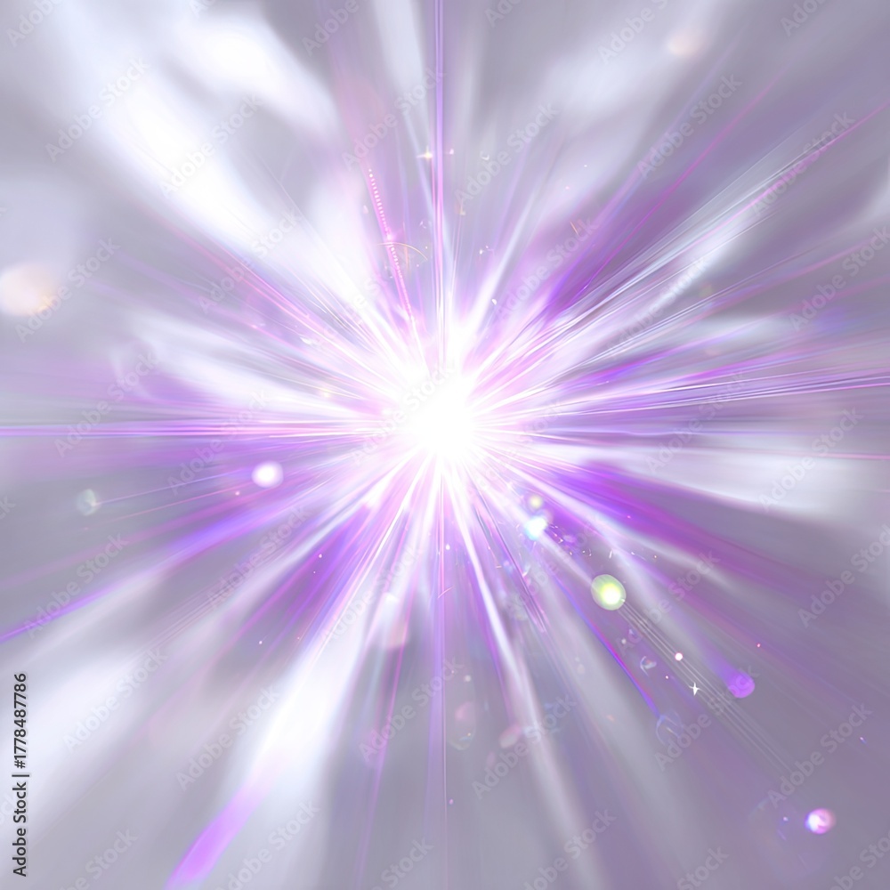 Fototapeta premium Radiant explosion of light in a soft, ethereal style
