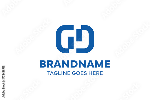 Letters GD DG Financial Chart Logo, symbolizing growth, stability, and success