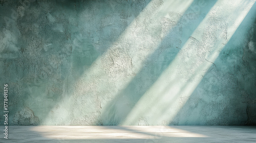 Soft light illuminates textured wall, creating tranquil atmosphere