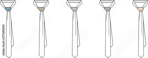 Collection of Elegant Neckties in Various Pastel Colors for Sophisticated Fashion Statements