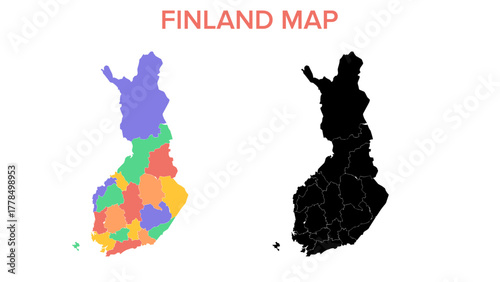 finland country map background vector