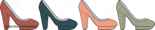 Elegant High Heel Shoes A Stylish Footwear Collection for Women in Multiple Colors