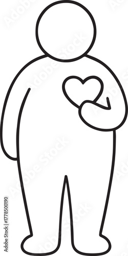 Figure Holding Heart