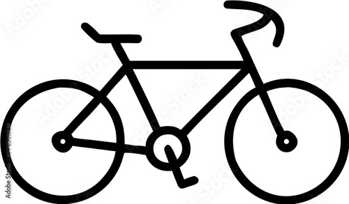 Simple Line Drawing Of A Road Bicycle For Transportation And Recreation