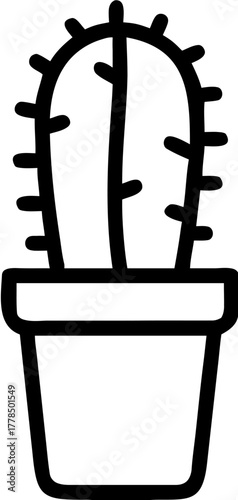 Potted Cactus Plant Icon
