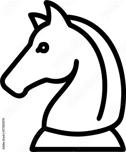 Strategic Chess Piece Icon for Board Game Lovers and Strategy Enthusiasts