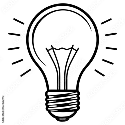 Illuminated light bulb symbolizing creative ideas and innovation concept