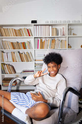 Boy in chair