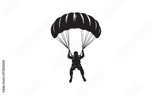 paragliding on a white background