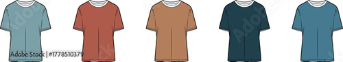 Selection of Colorful T-Shirts A Variety of Apparel Options for Everyday Wear and Style Choices