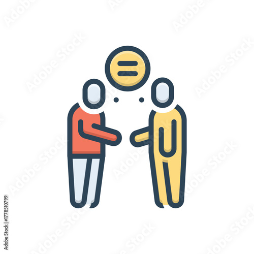 Color illustration icon for consulting partners