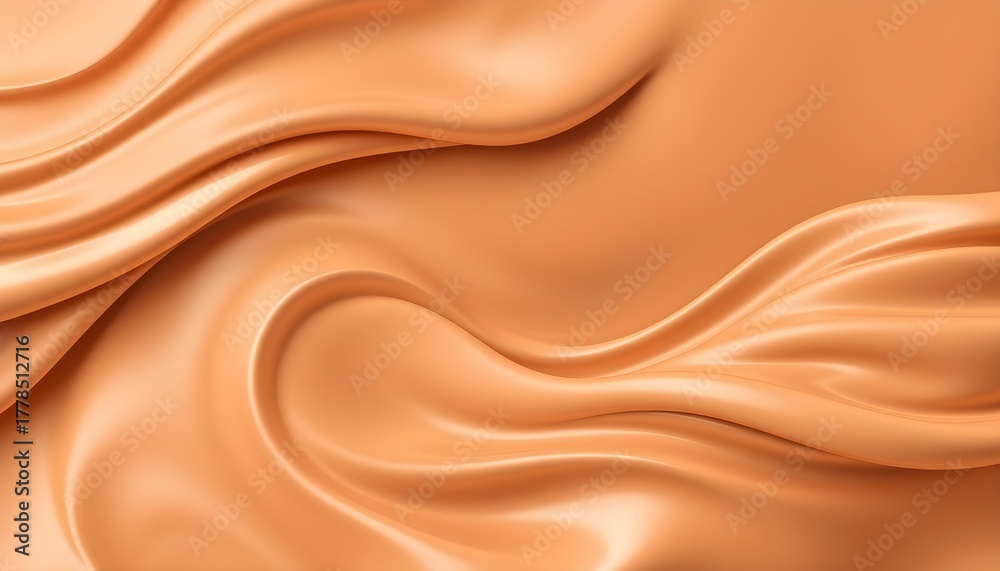 Obraz premium 진한갈색크림질감배경_부드러운곡선패턴