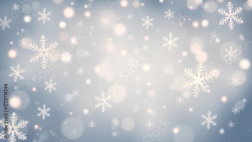 Soft glowing snowflakes background, subtle Christmas feel