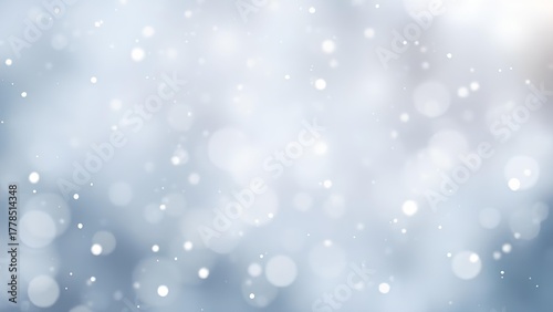 Light snow particles floating on soft background