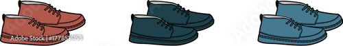 Fashionable Sneakers in Varying Colors A Stylish Footwear Collection