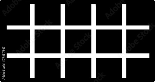 Chocolate Silhouette – Black Vector Illustration of a Chocolate Bar with Square Segments, Candy Dessert Icon, Sweet Treat Clipart, Editable Vector Design.