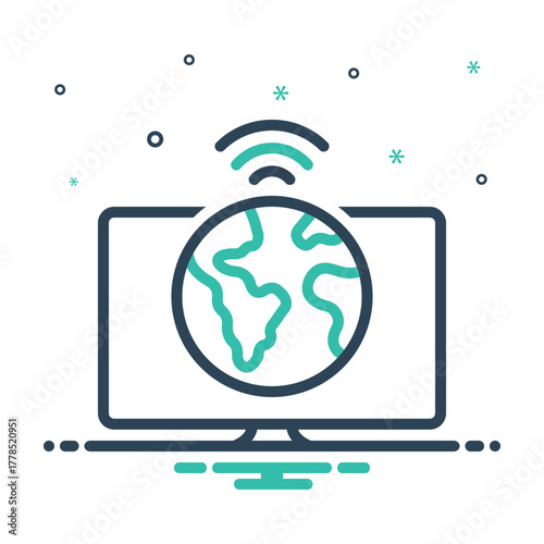 Mix icon for internet