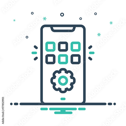 Mix icon for mobile application