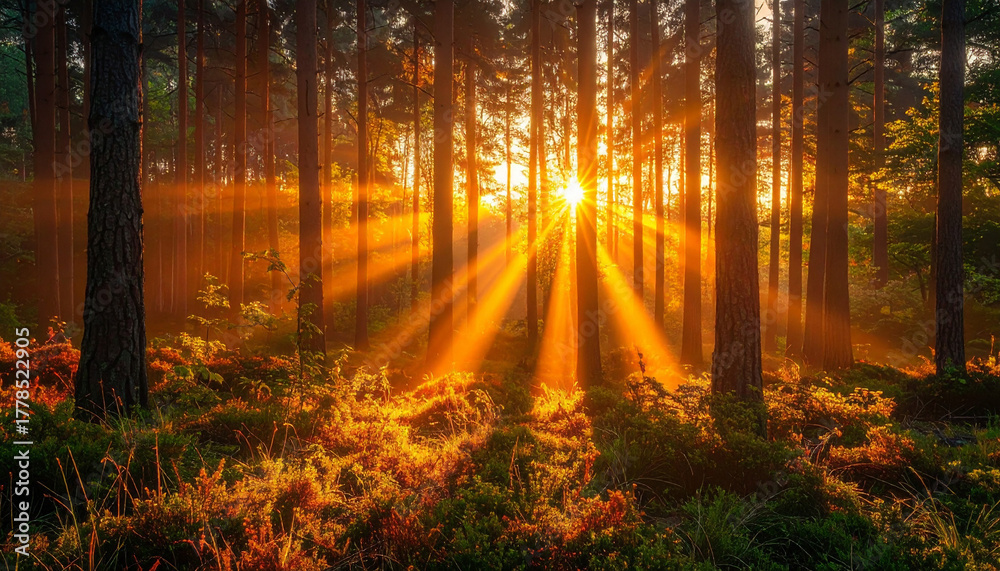 Obraz premium 日没前の温かなグラデーション