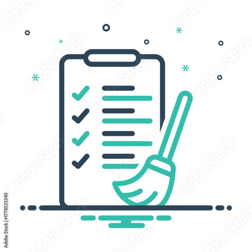 Mix icon for cleanliness standards