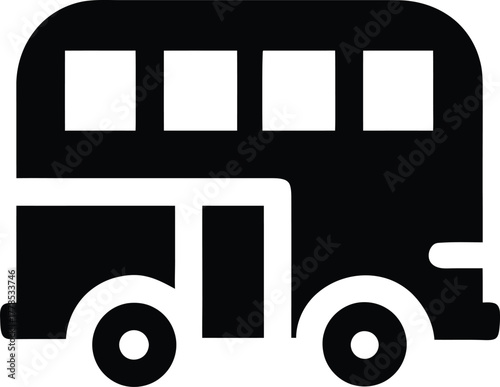 Double-decker bus for public transport and tourism concepts.