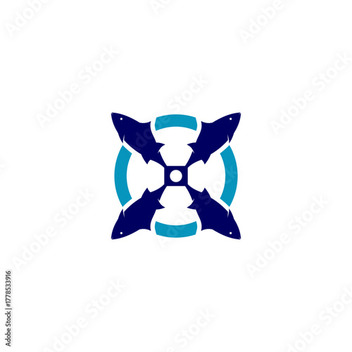 Four Tuna Ship Propeller Logo