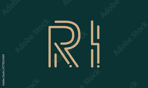 RI R ri initial logo | initial based abstract modern minimal creative logo, vector template image. luxury logotype logo, real estate homie logo. typography logo. initials logo