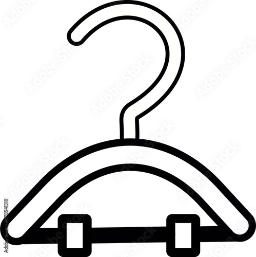 Suit hanger icon. Clothes rack icon. Vector graphics and not Artificial Intelligence, logo illustration. Replaceable vector design.