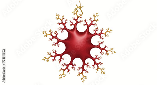 Fractal Snowflake Graphic Art, Abstract Subject, Studio Environment, Top View, GALIH (53).eps Concept