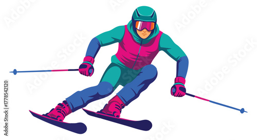 Experience Thrilling Downhill Skiing With Stylish Gear, Conquer the Slopes With Confidence and Embrace the Winter Adventure Sport Lifestyle Today