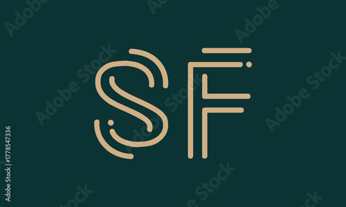SF S sf initial logo | initial based abstract modern minimal creative logo, vector template image. luxury logotype logo, real estate homie logo. typography logo. initials logo