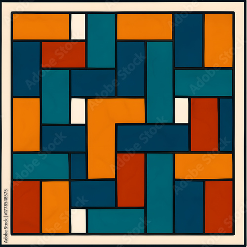 Seamless Decorative Tiles Design Pattern for Interior and Flooring.