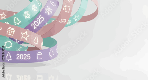 Holiday Ribbon Design Event, 2025 Celebration Subject, Minimalist Graphic Environment, Whisk_fbab12555f17af79f064a4ddca6d31b2dr.eps Viewpoint, Seasonal Concept