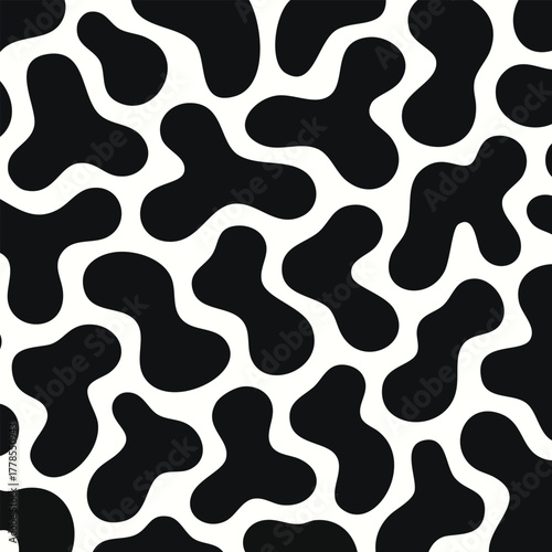 Black and white seamless pattern with footprints background design