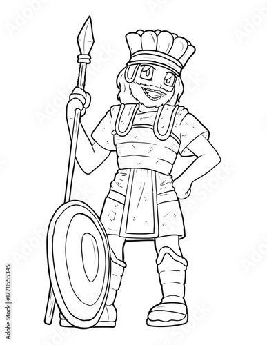 Goliath the Giant Warrior Coloring Page