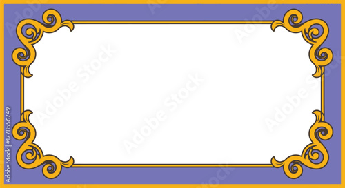 Download ornamental frame vector border design graphic template