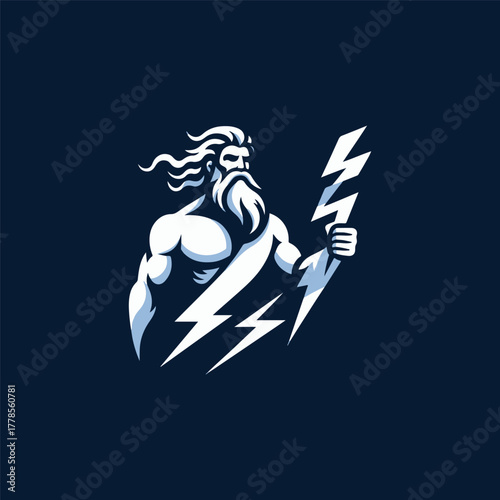 Zeus God Lightning Logo