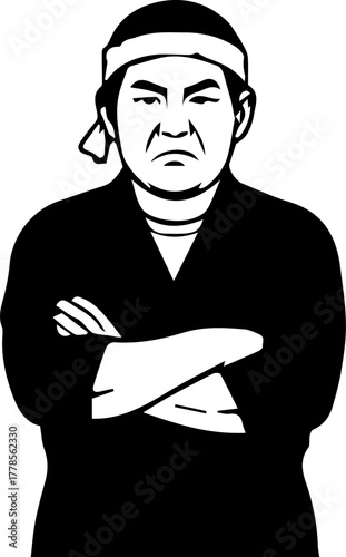 Japanese Craftsman Silhouette