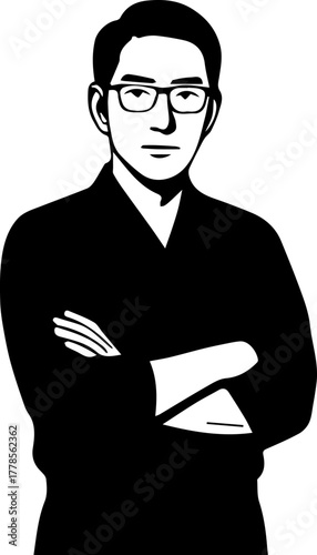 Japanese Craftsman Silhouette