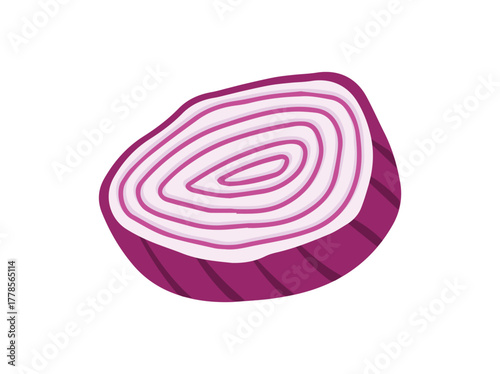 Slice Red Onion Clip Art
